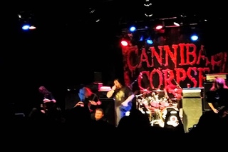 CANNIBAL CORPSE - Джордж Фишер слезает со сцены и угрожает охраннику