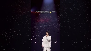 The way he smiled so hard when he saw Jimin on the big screen 🥺💜