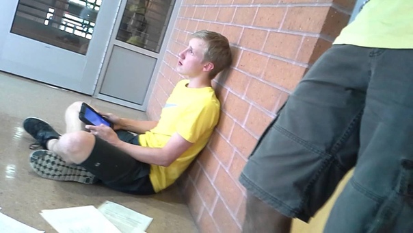 Kid freaks out and breaks school