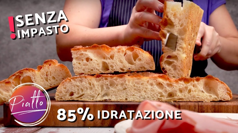 Focaccia Alta Idratazione Senza Impasto Metodo