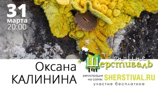 Шерстиваль. Оксана Калинина. Лишайник Ксантория в технике шибори