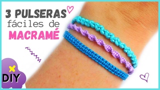 Como hacer Pulseras de Macram Fciles   Curso de bisutera para principiantes #7