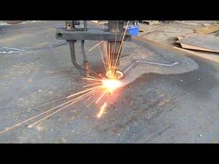 Газокислородная резка стали 80 мм. Санок от ГК МТР ОСА