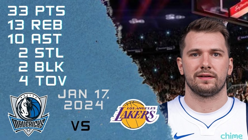 Luka Doncic player Full Highlights vs LAKERS NBA Regular season game 17 01