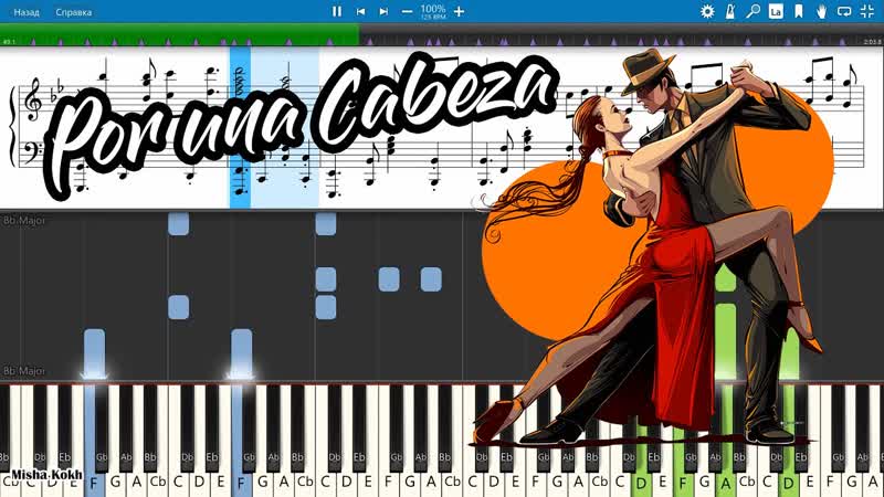 Por una Cabeza Piano Tutorial, Sheets, MIDI
