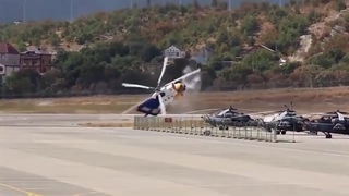 Russian helicopter Mi-8 crash and explode