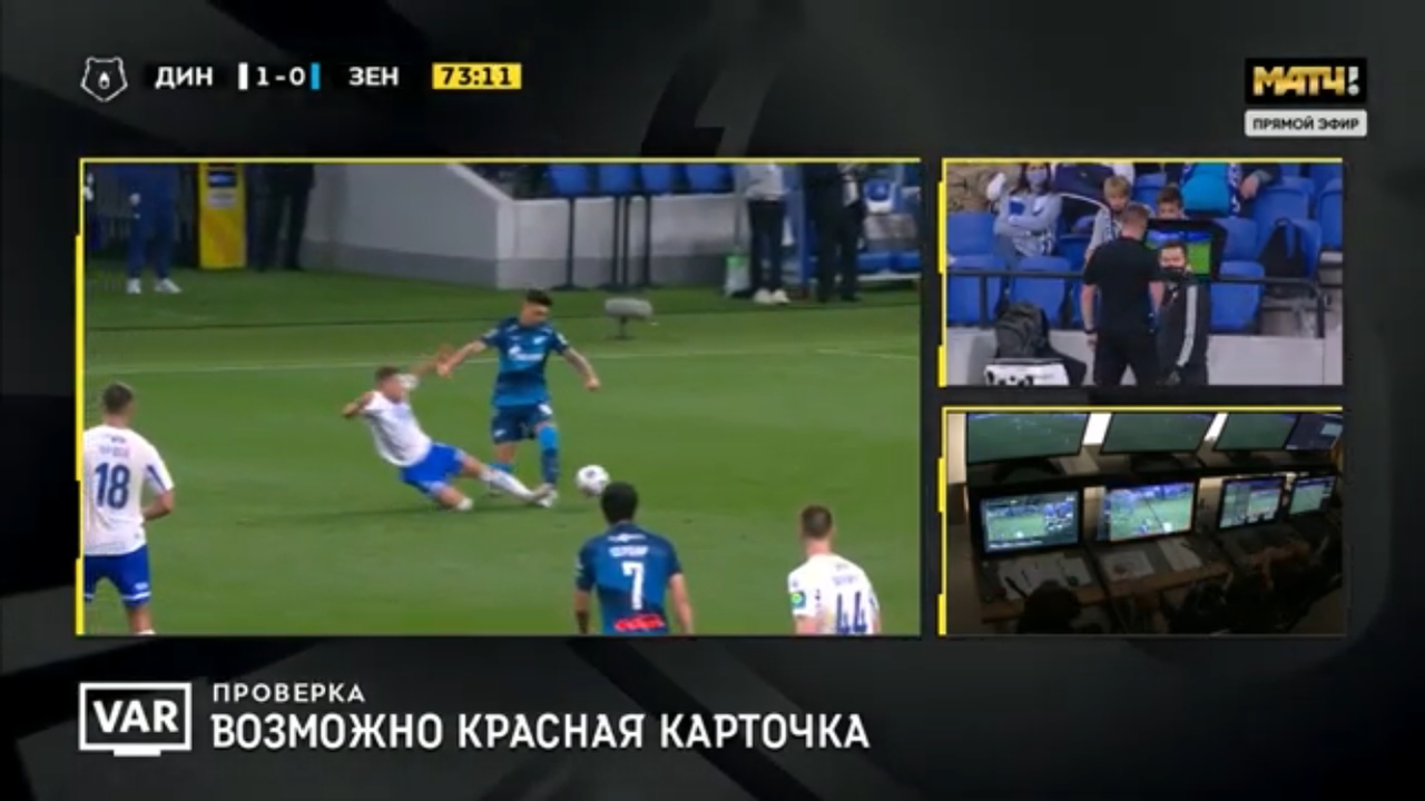 Динамо - Зенит, 1:0. Удаление Скопинцева