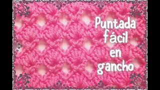 Puntada de abanicos en gancho para mantita de bebe #22