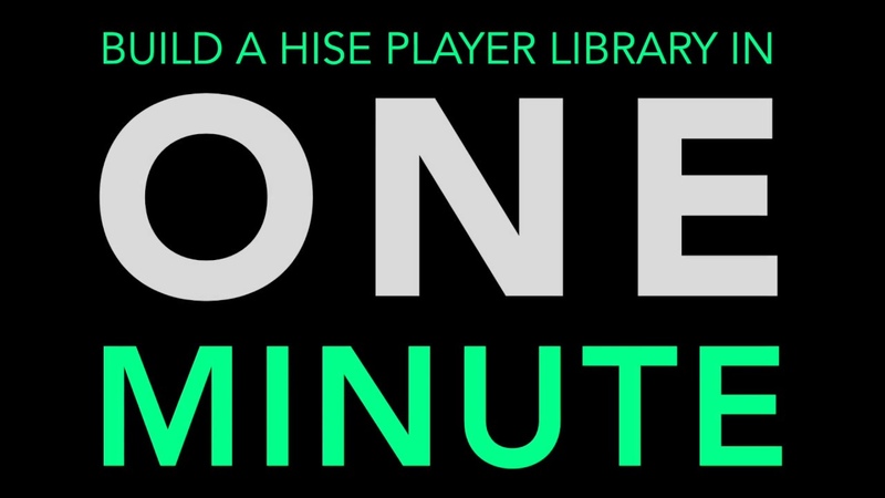 Build A HISE Player Library in 1