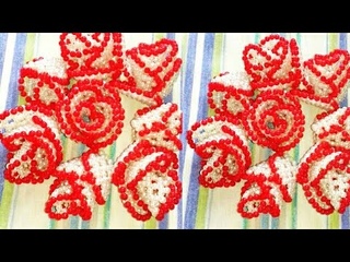 পুতির গোলাপফুল/How to make beaded rose/beaded flowers