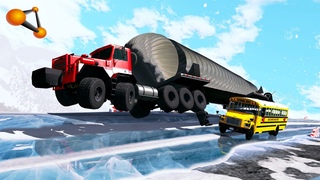 - Cars on Extreme Winter Icy Road