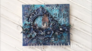 Мастер класс - Холст календарь / Step by step tutorial mixed-media wall calendar