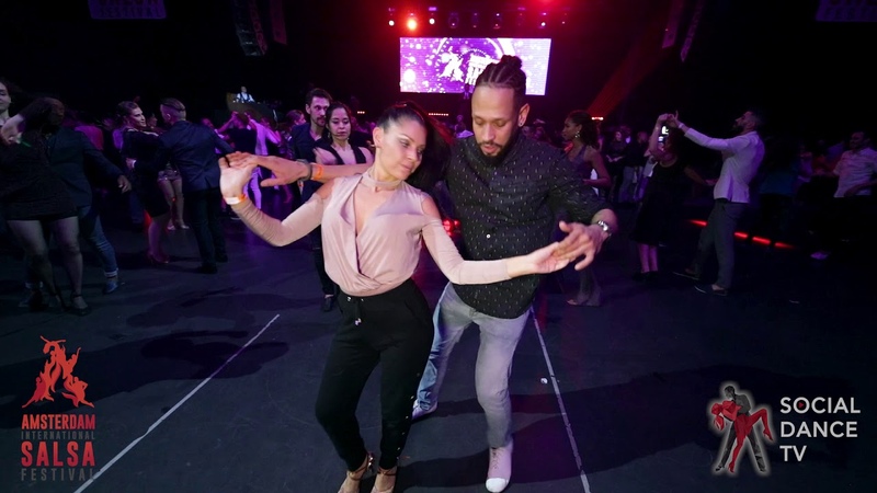 Timson Paul Monica Melito Salsa social dancing, Amsterdam International Salsa Festival