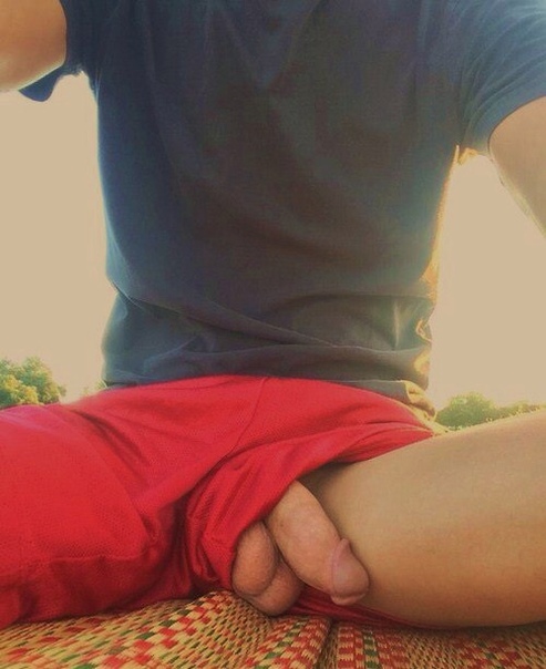 Curly bareback shorts masturbate