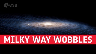 The warped galactic disc of the Milky Way wobbles like a spinning top