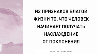 1462. Из признаков благой жизни то, что человек начинает получать наслаждение от поклонения