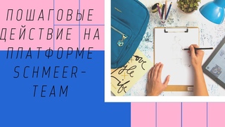 Пошаговые действие на платформе Schmeer Team