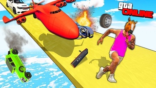 КАК ЭТО ОСТАНОВИТЬ  БЕГИии или УМРИии с САМОГО ЭКСТРЕМАЛЬНОГО СПУСКА В МИРЕ В GTA 5 ONLINE