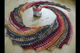 Stricken - Drachenschal PADUA Patentmuster - Woolly Hugs BANDY 06 - Veronika Hug