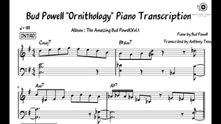 Bud Powell Ornithology Piano Transcription