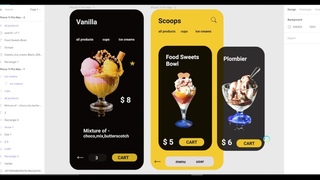 Figma: Ice-cream App UI Design Using Figma | Figma tutorial in hindi
